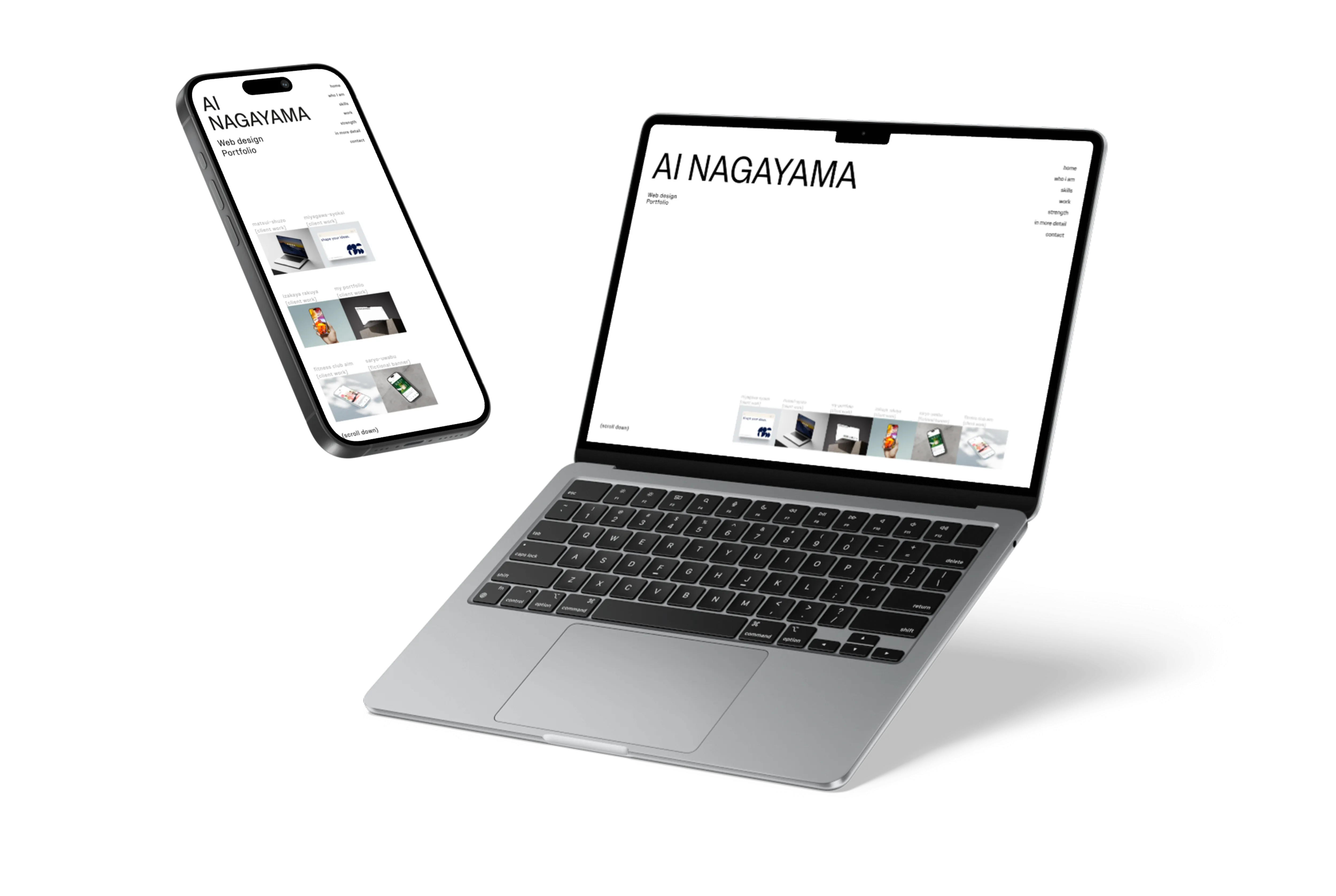 ポートフォリオモックアップ画像